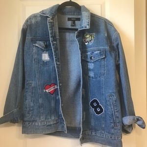Forevor 21 graphic denim jacket